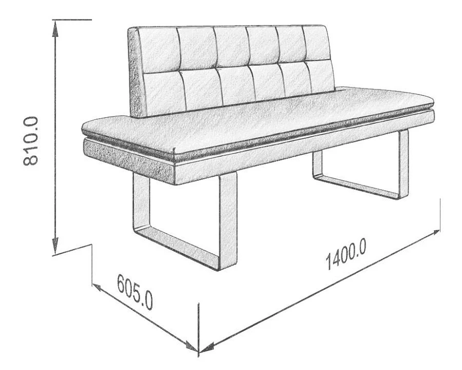 Диван кухон. Magiс 140 birusa 1400*605*810 - фото 3
