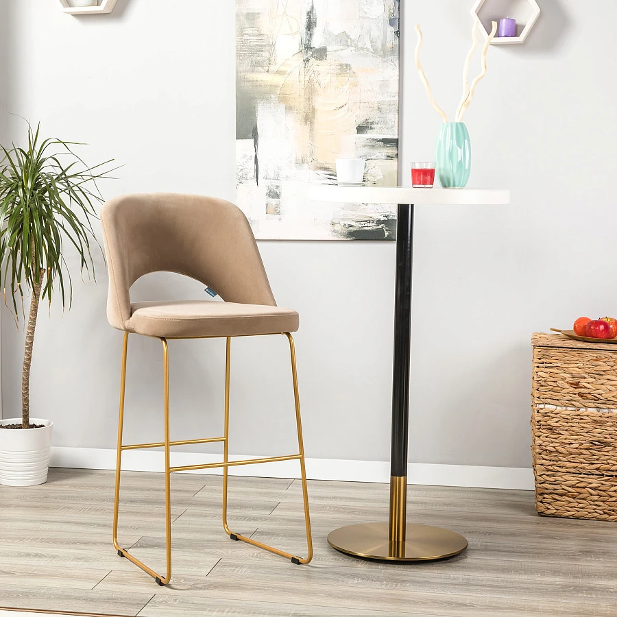 Кресло Бар. Lars Diag beige/Линк золото - фото 7