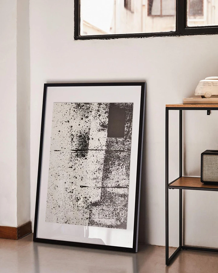 Консоль Yoana из дубового шпона/черный 120x80cm - фото 4