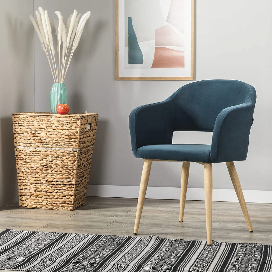 Стул Oscar Diag blue/нат.дуб - фото 10