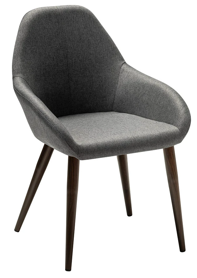 Кресло Kent тёмно-серый/т.орех