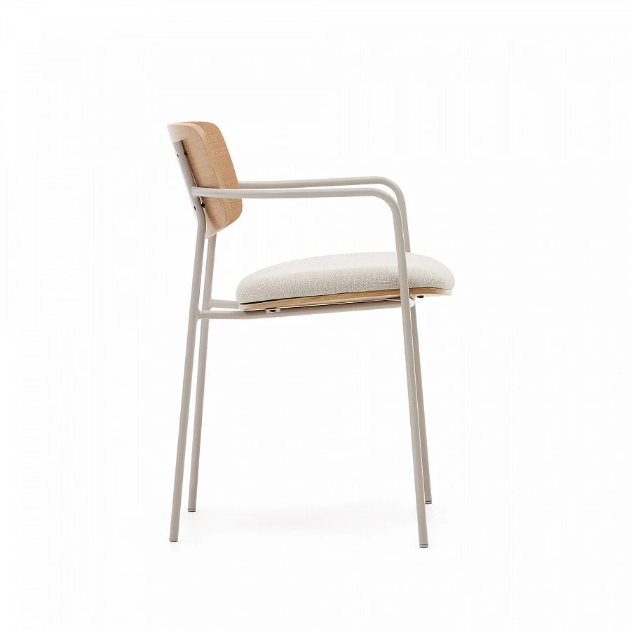 Maureen Штабелируемый стул /дуб.шпон/беж.ножки - фото 4