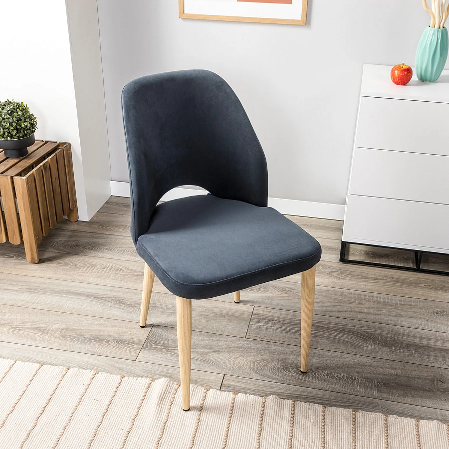 Стул Ledger Diag grey/нат.дуб - фото 9