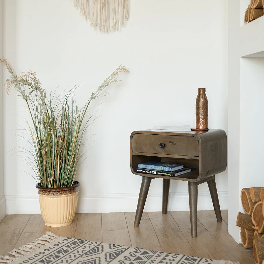 Тумба прикроват. АЛЬРИК ГРЕЙ с полкой - фото 3