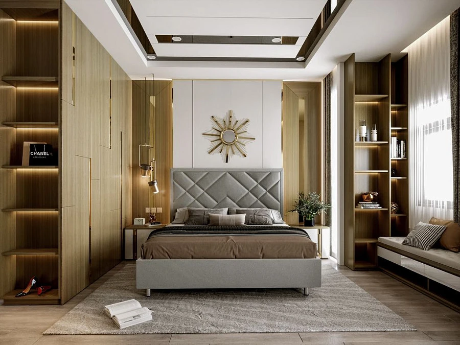 Кровать Палермо 160х200 бежевого цвета - фото 2