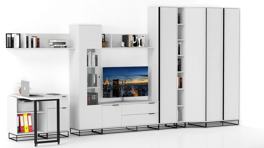 ТВ-бокс City 120 см. белый - фото 9