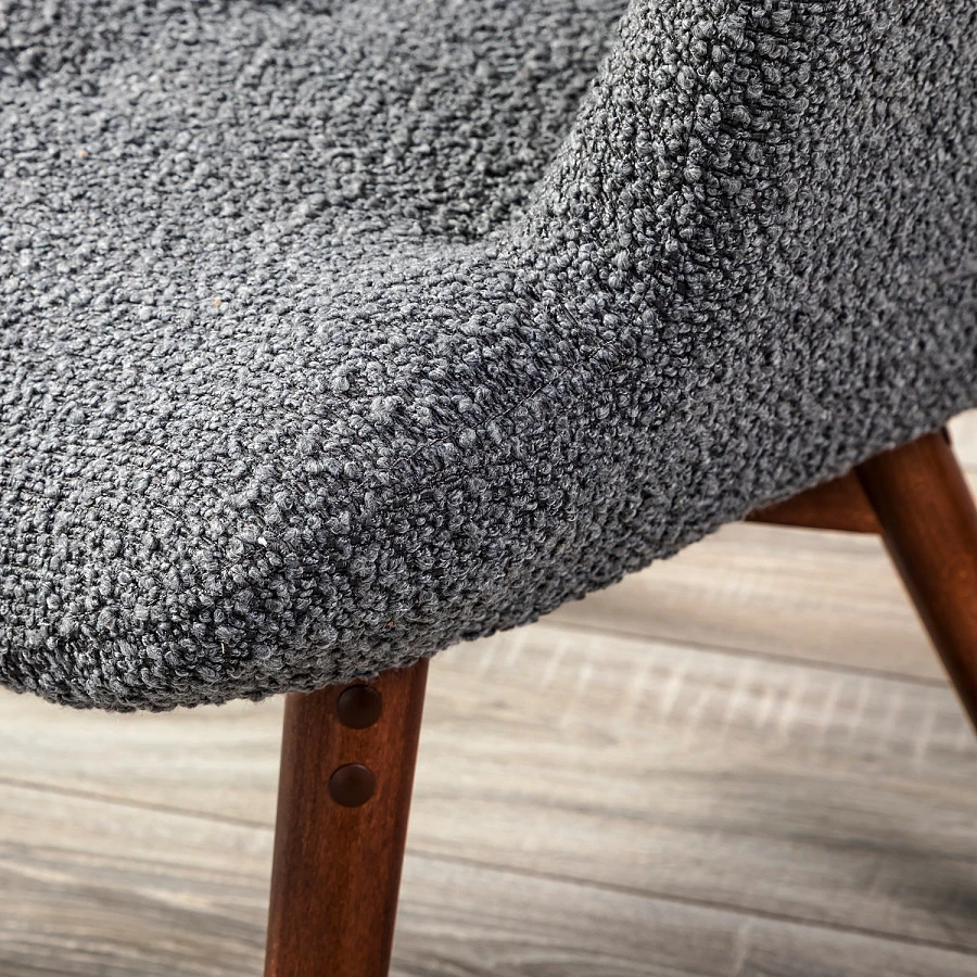 Кресло Хайбэк темно-серый/т.орех - фото 13