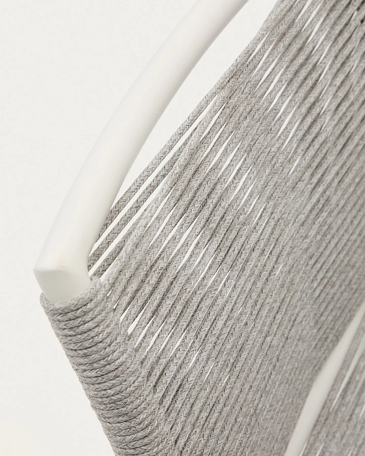 Садовый барный стул Culip из веревки и белого алюминия, 65 см - фото 10