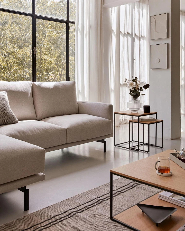 Набор из 2 столов Yoana  шпон/металл - фото 10