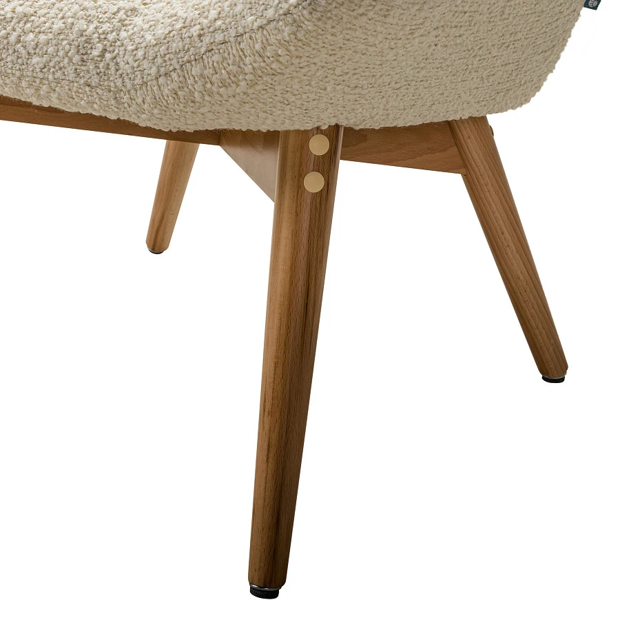 Кресло Хайбэк бежевый/нат. бук - фото 8