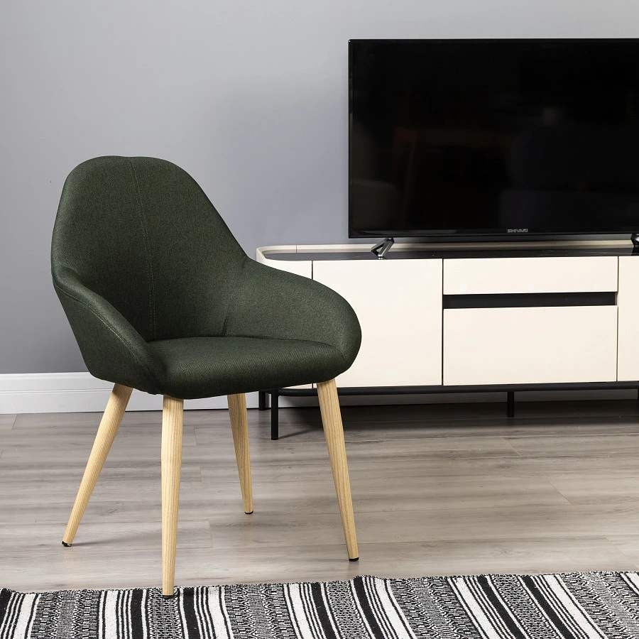 Кресло Kent тёмно-зеленый/нат.дуб - фото 9