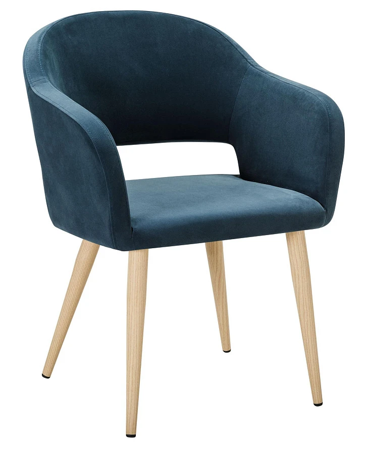 Стул Oscar Diag blue/нат.дуб