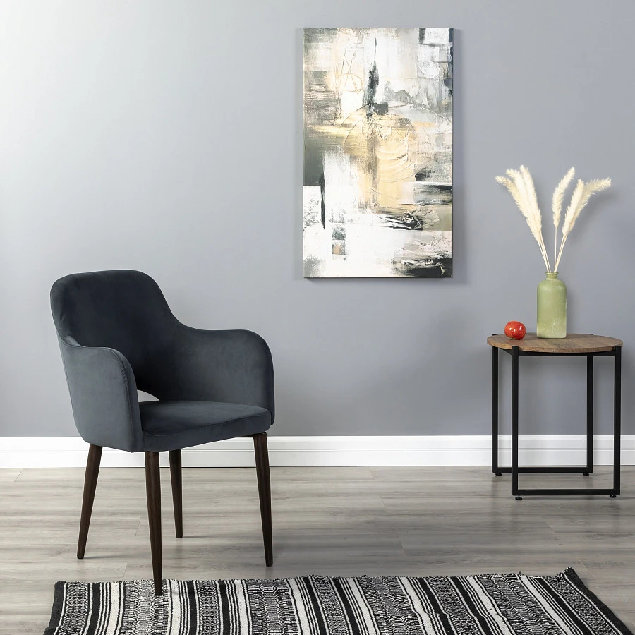 Кресло Ledger Diag grey/т. орех - фото 7