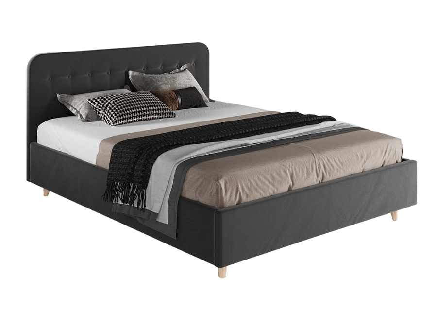 Кровать Лион 160х200 чёрного цвета