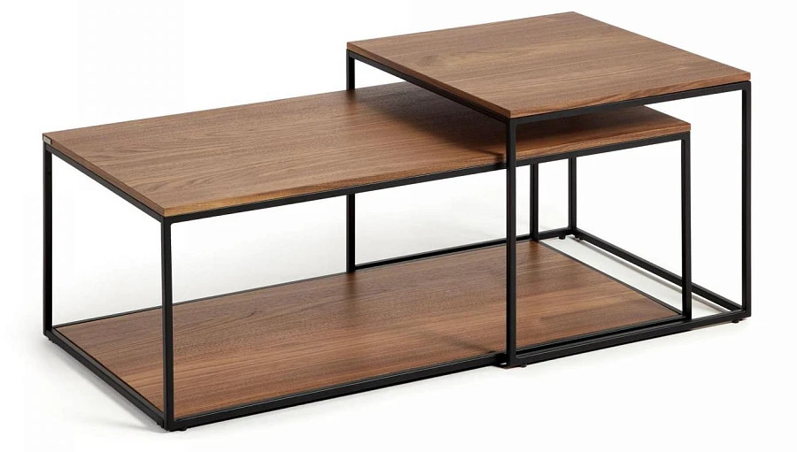 Набор из 2 столов Yoana шпон/металл