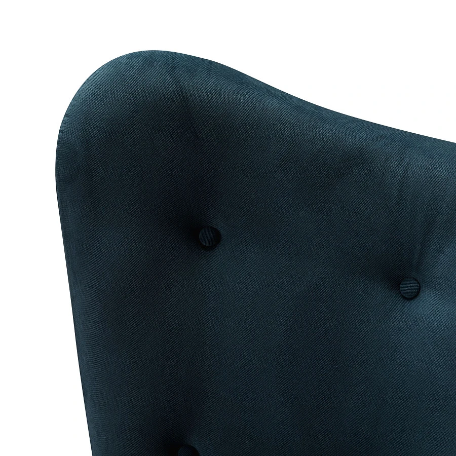 Кресло Хайбэк синий/нат.бук - фото 6