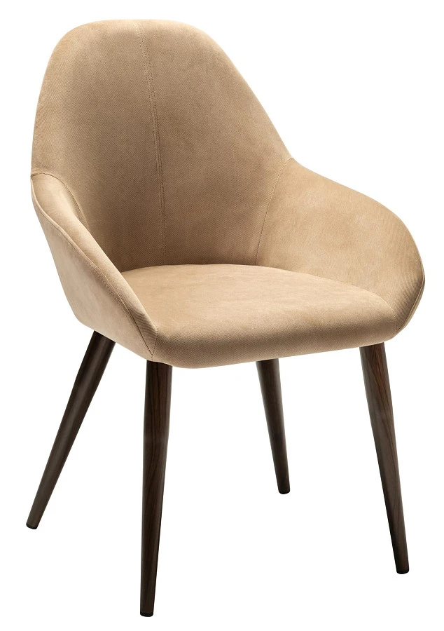 Кресло Kent Diag beige/т.орех