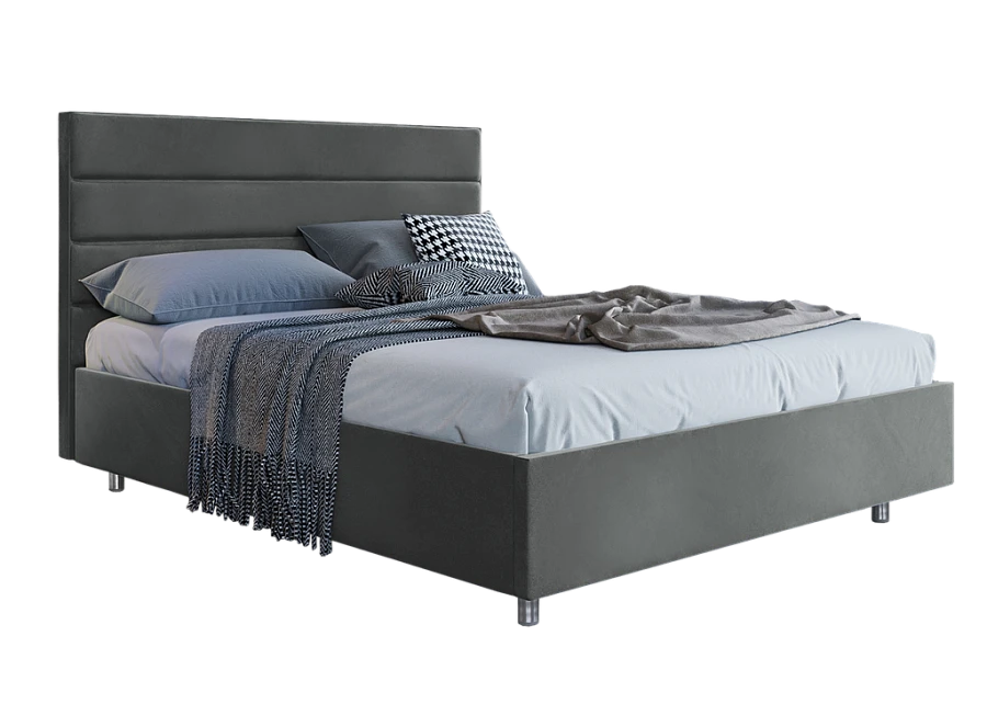 Кровать Турин 180х200 графитового цвета
