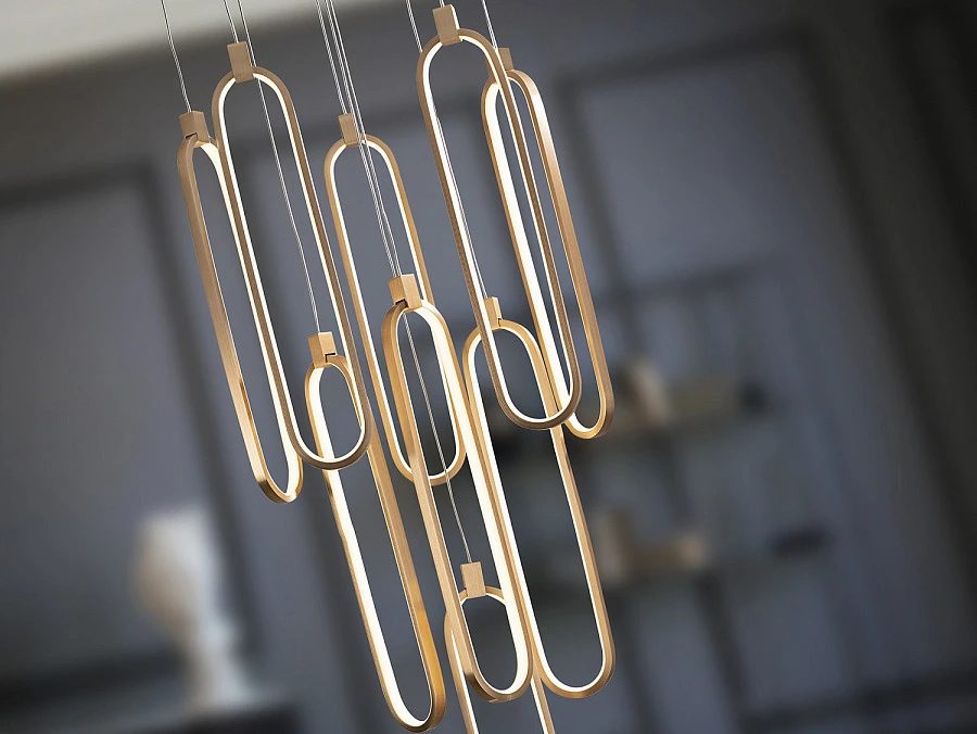 Люстра Colette 9L розовое золото - фото 6