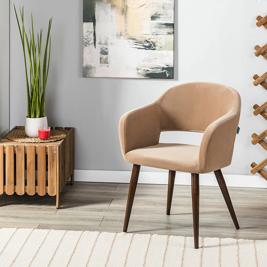 Стул Oscar Diag beige/т.орех - фото 9