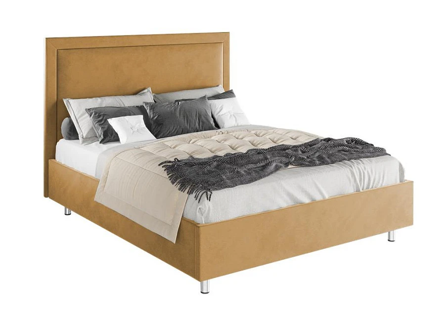 Кровать Юнит 200х200 кирпичного цвета