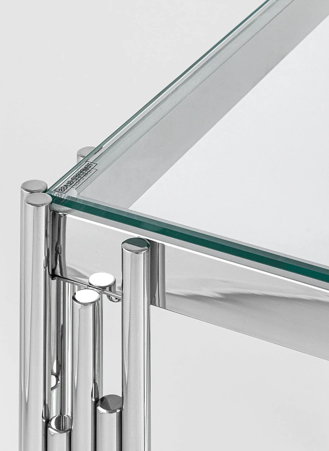 Журнальный столик 55*55 ГЭТСБИ серебро - фото 5