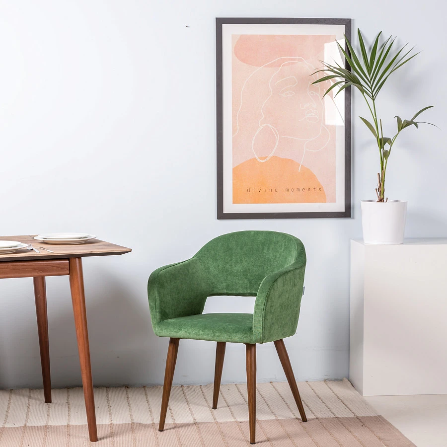 Кресло Oscar зеленый/т.орех - фото 8