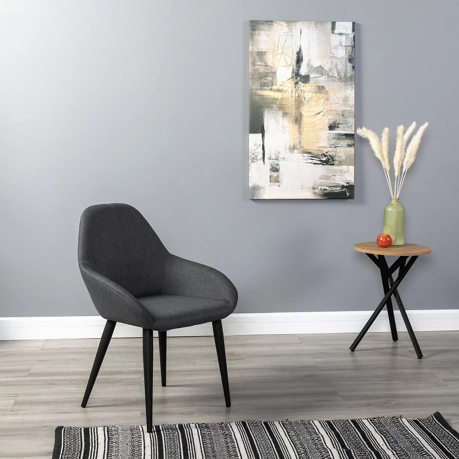 Кресло Kent тёмно-серый/черный - фото 9