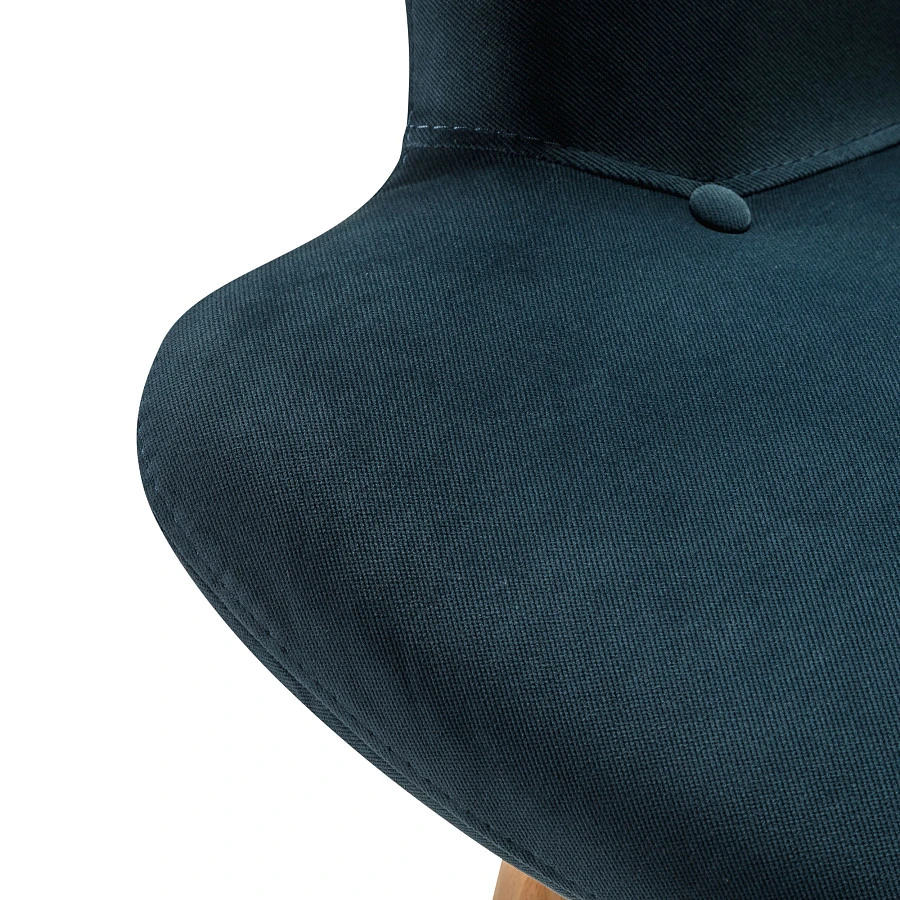 Кресло Хайбэк синий/нат.бук - фото 7