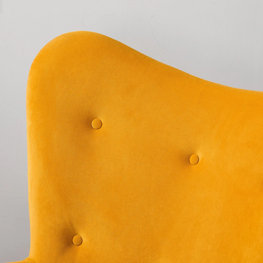 Кресло Хайбэк желтый/т.орех - фото 12