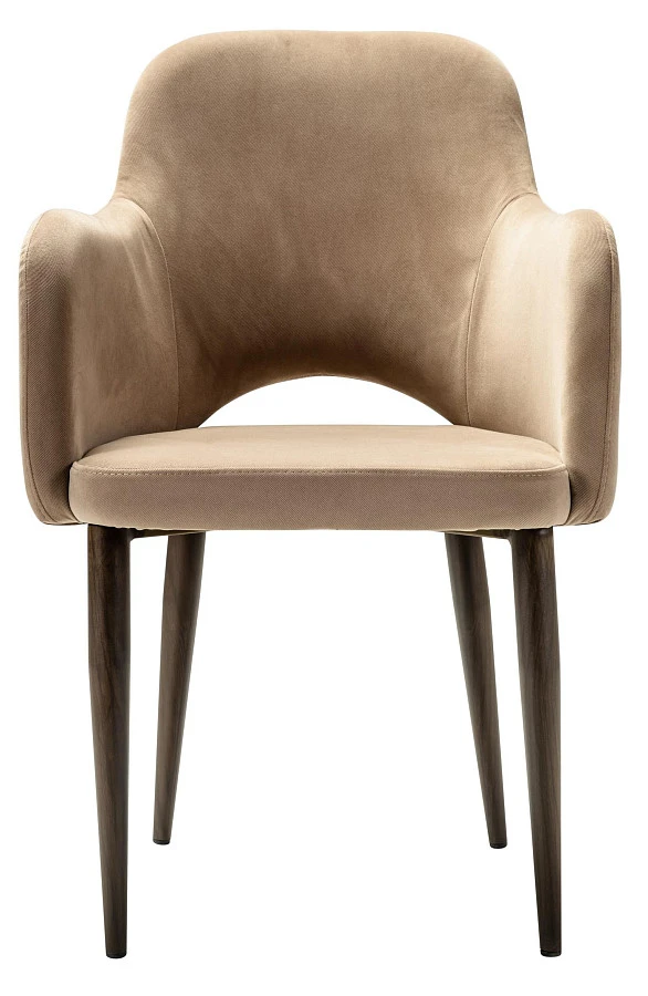 Кресло Ledger Diag beige/т. орех - фото 3