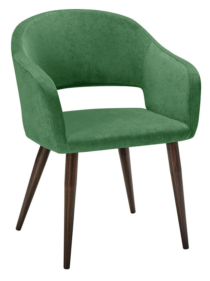 Кресло Oscar зеленый/т.орех