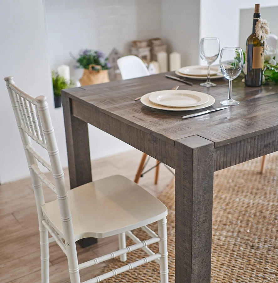 Обеденный стол массив СУНДАР ГРЕЙ 1,5м brs-086gr - фото 7