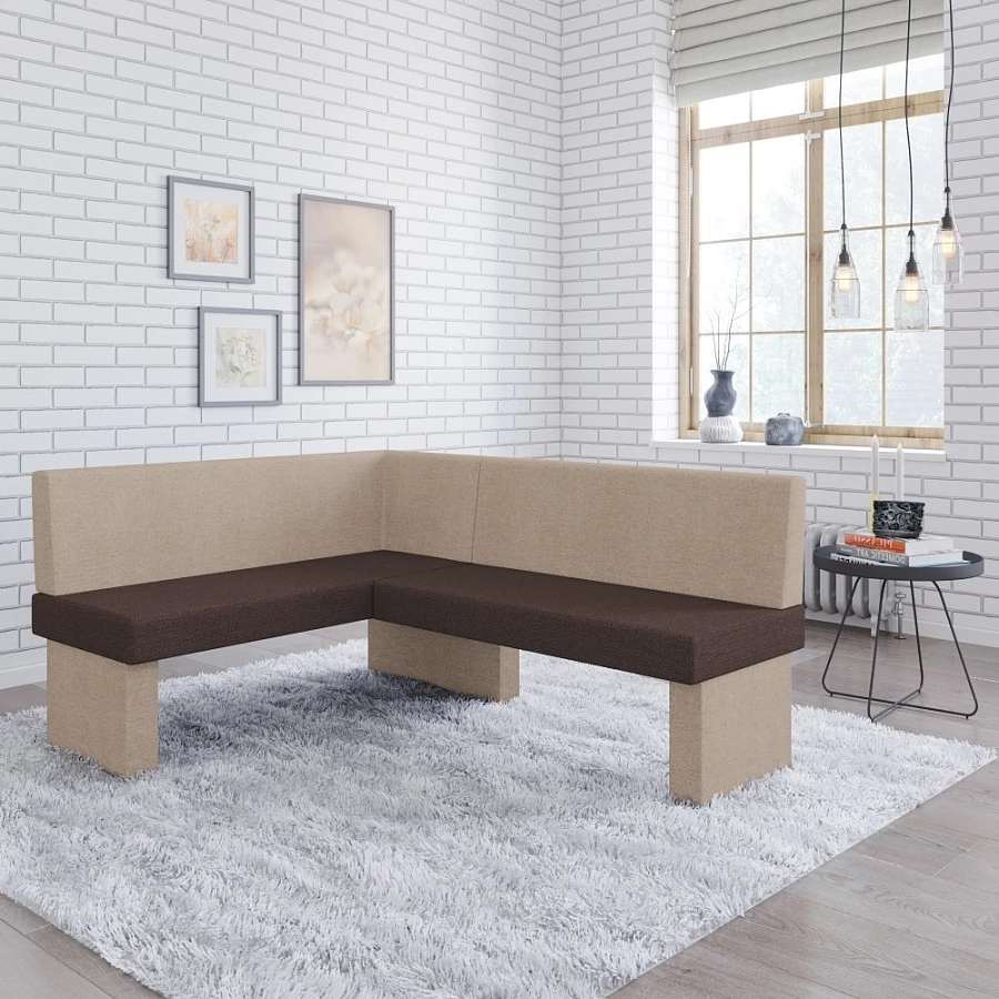 Диван кухон. Ratio 140-178 L beige/coffe - фото 3