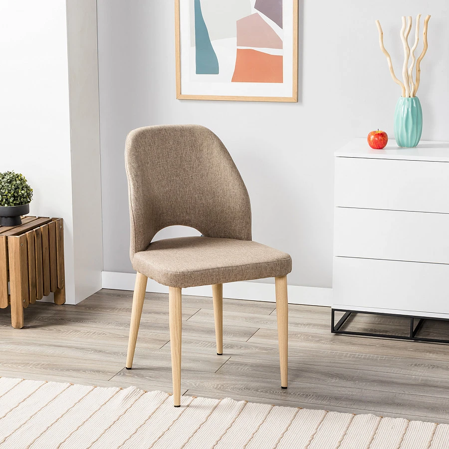 Стул Ledger беж./нат.дуб - фото 7