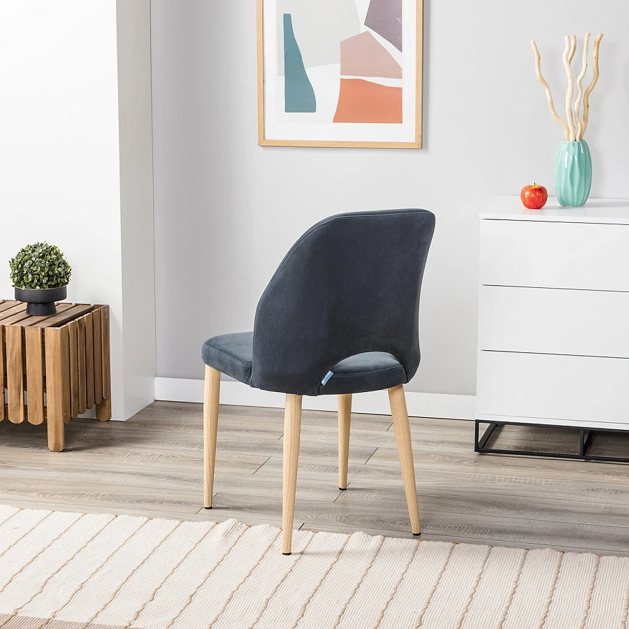 Стул Ledger Diag grey/нат.дуб - фото 8