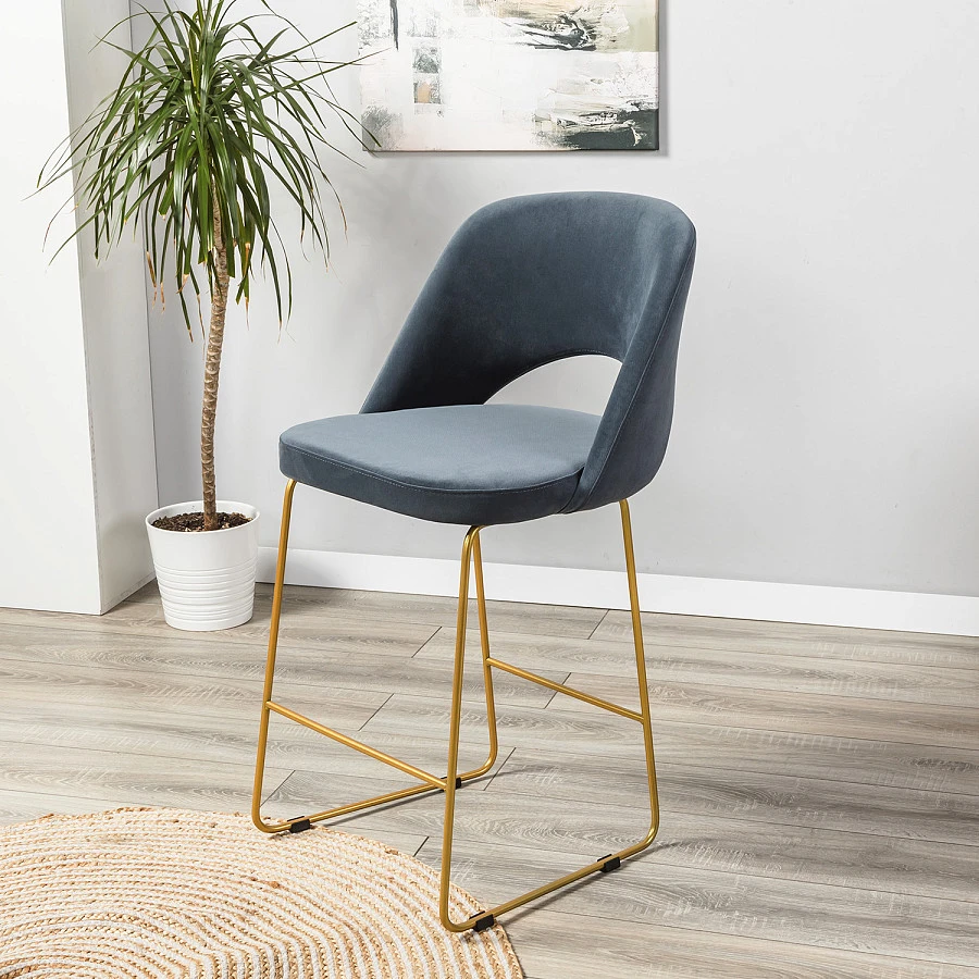 Кресло полубар Lars Diag grey/Линк золото - фото 8