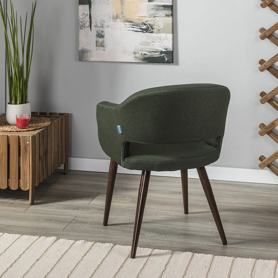 Стул Oscar тёмно-зеленый/т.орех - фото 9