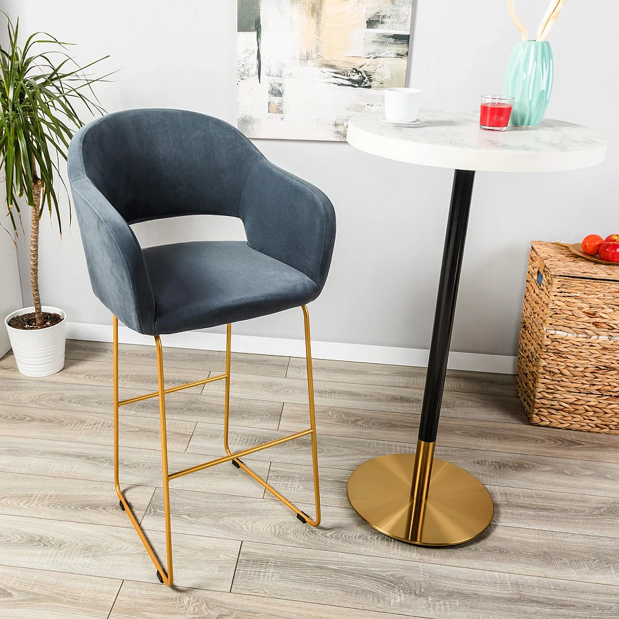 Кресло Бар. Oscar Diag grey/Линк золото - фото 8