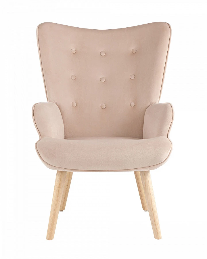 Кресло Хью велюр бежевый - фото 2