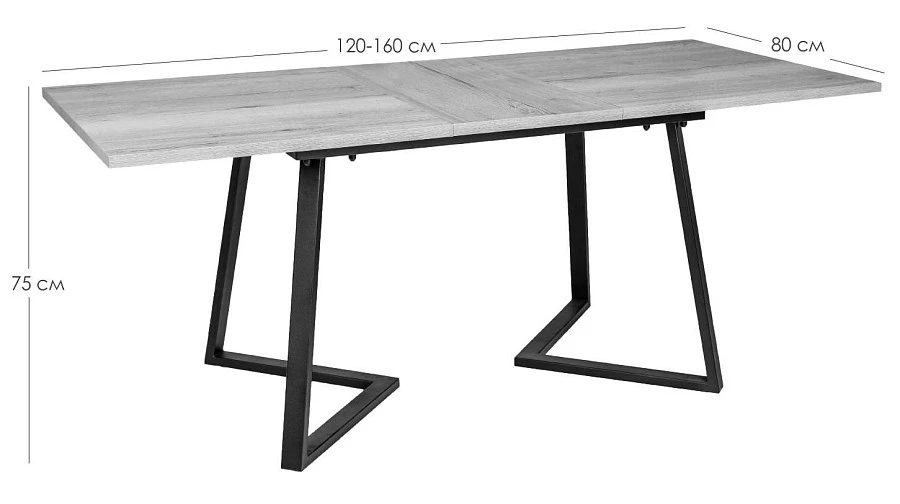 Стол Роналдо раздвиж. 120-160 Галифакс Табак - фото 2