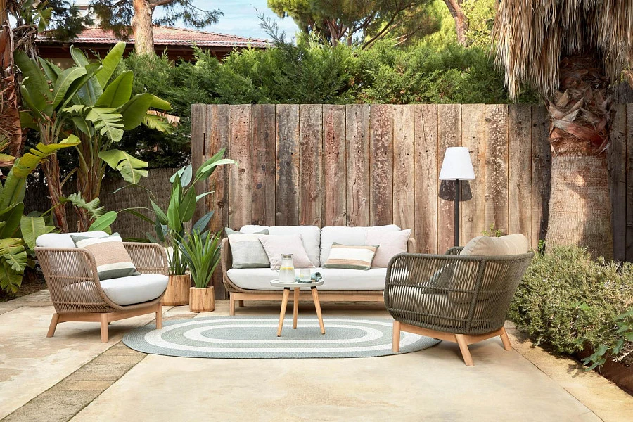 Кресло Catalina из бежевой веревки/массив акации - фото 2