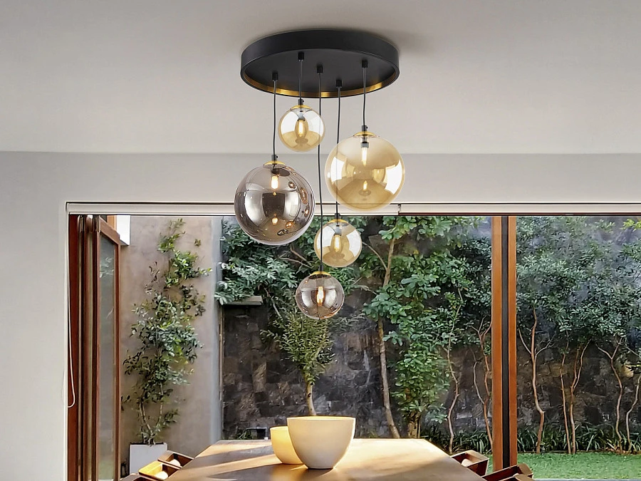 Люстра Dark 5L черный / латунь - фото 7