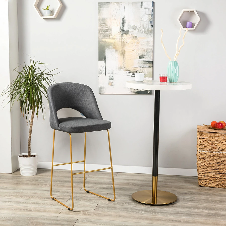 Кресло Бар. Lars тёмно-серый/Линк золото - фото 6