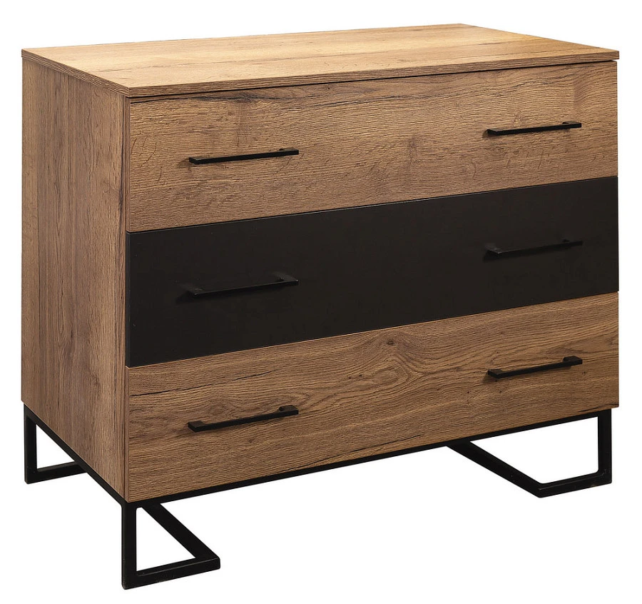 Комод с 3 ящиками Loft Табак