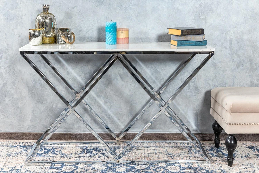 Консоль Triangles Silver 0.74x1.2x0.35м - фото 7