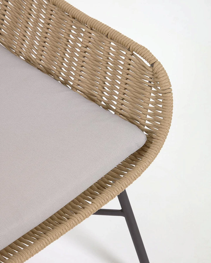 Веревочное кресло Abeli бежевого цвета - фото 12