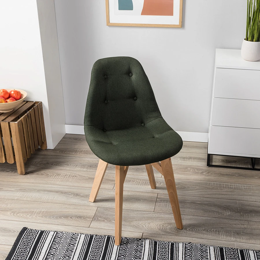 Стул Eames lite тёмно-зеленый/натур. Бук - фото 10