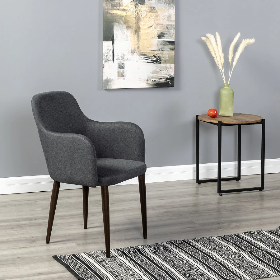 Кресло Ledger темно-серый/т. орех - фото 8