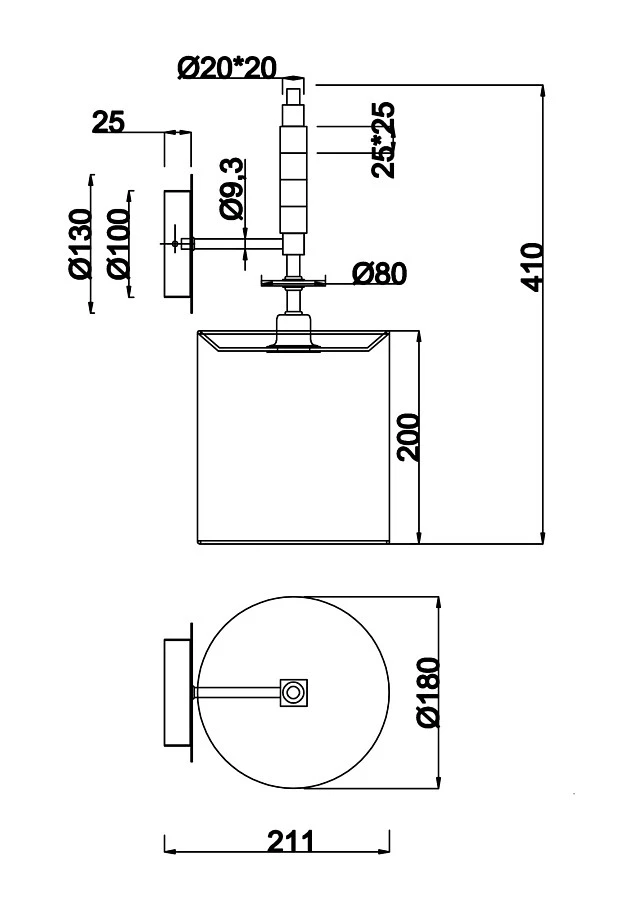 Настенный светильник (бра) Maytoni MOD066WL-01CH - фото 2